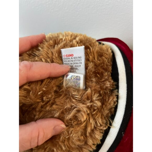 Gund Bloomingdale's Little Brown Bear Red White Varsity Jacket Plush Stuffed '17 - Picture 7 of 11